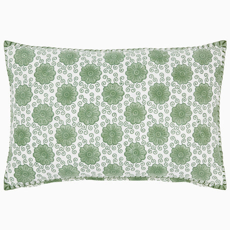 Damini Sage Pillow by John Robshaw at Fig Linens and Home - 1