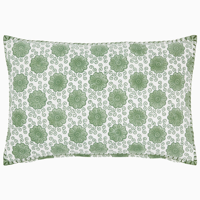 Damini Sage Pillow by John Robshaw at Fig Linens and Home - 1