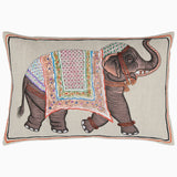 Pinky Elephant Pillow by John Robshaw at Fig Linens and Home - 1