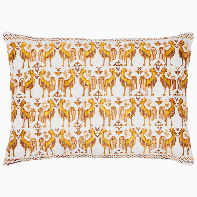Usha Marigold Pillow by John Robshaw at Fig Linens and Home - 1