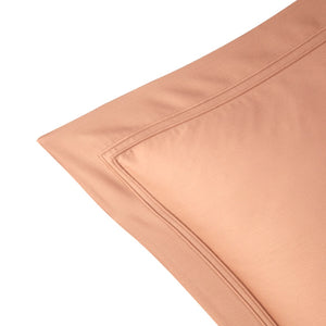 Pillow Sham Corner Detail - Triomphe Sienna Cotton Bedding by Yves Delorme at Fig Linens and Home