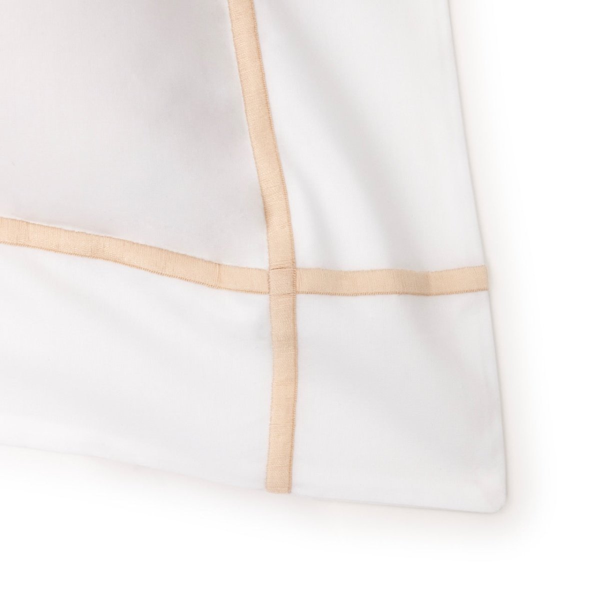 Sham Corner Detail - Yves Delorme Athena Dune Bedding - Organic Cotton at Fig Linens and Home