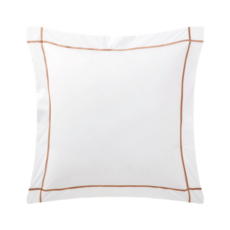 Athena Sienna Organic Bedding by Yves Delorme - Cotton Percale Duvet Covers, Sheets and Shams