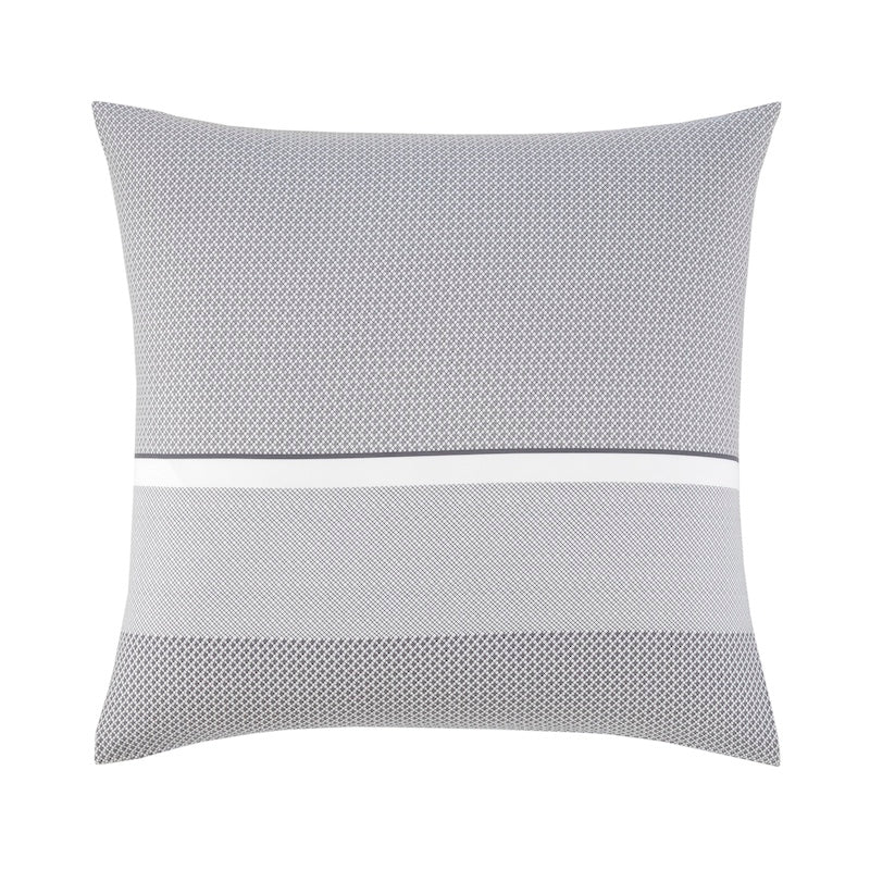 Euro Sham front - Yves Delorme Alton Grey Bedding | Hugo Boss at Fig Linens and Home