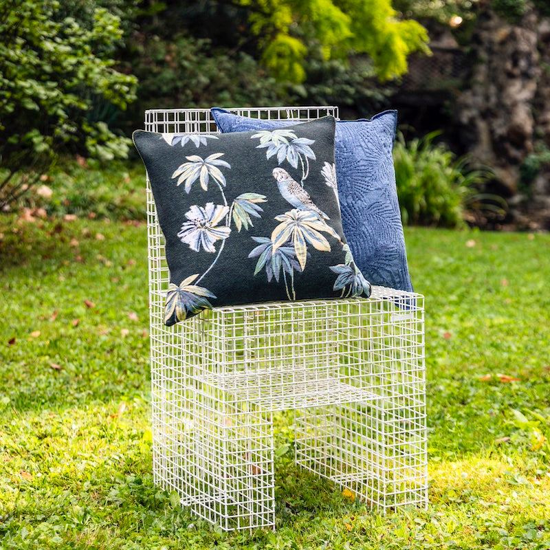 Throw Pillow Lifestyle Photograph in Grass - Tropical Foret Iosis Decorative Pillow - Yves Delorme