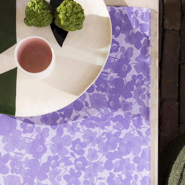 Coated Placemat - Mille Fleurs Purple Violet at Fig Linens and Home - Le Jacquard Francais
