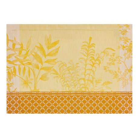 Placemat - Jardin d'eden yellow by le jacquard français | table linens at Fig Linens and Home