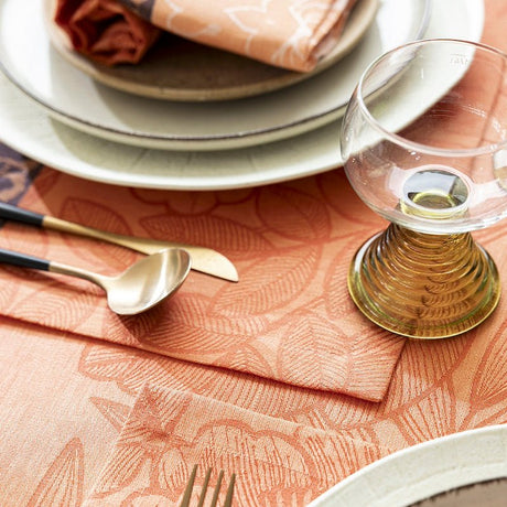 escapade tropicale orange placemat by le jacquard français