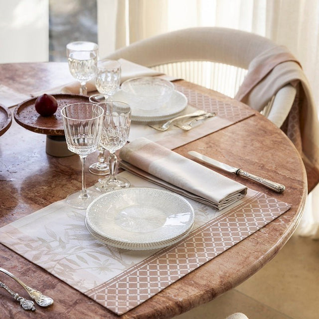 Jardin d'eden beige placemat by le jacquard français | Table Linens at Fig Linens and Home