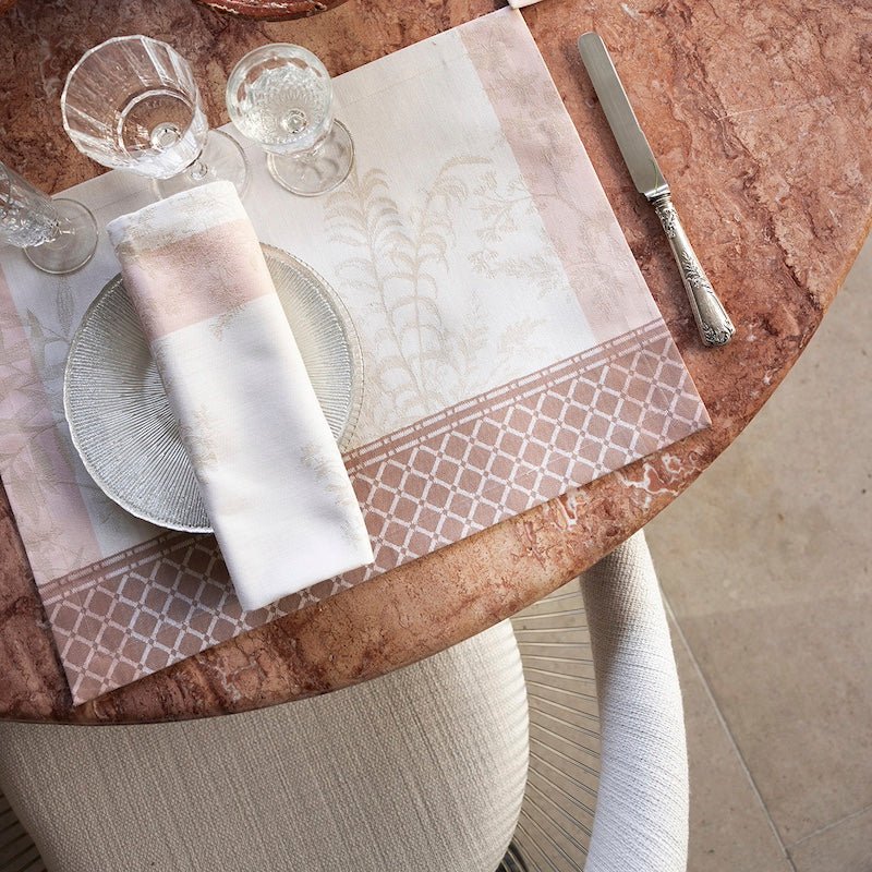 Le Jacquard Francais Placemat - Jardin d'Eden Beige Table Linens at Fig Linens and Home