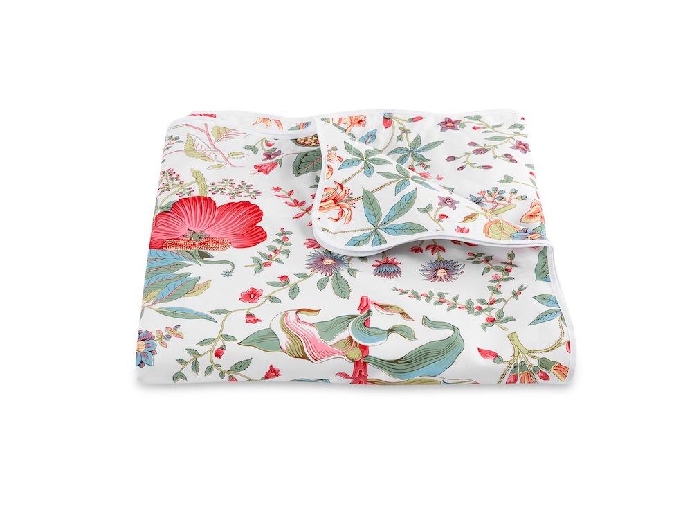Pomegranate Pink Coral Fabric Yardage | Matouk Schumacher at Fig Linens