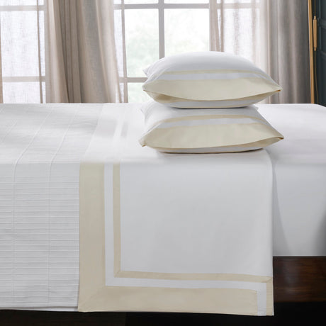 Stella Organic Cotton Percale Flat Sheet by Orchids Lux Home - Natural Queen 2