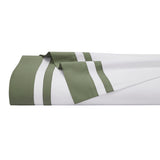 Stella Organic Cotton Percale Flat Sheet by Orchids Lux Home - Queen Olive Green  3