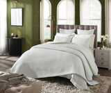 Charlton Cotton Jersey Channel Quilt by Orchids Lux Home - Queen White