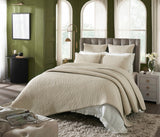 Charlton Cotton Jersey Channel Quilt by Orchids Lux Home - Oatmeal - View 2