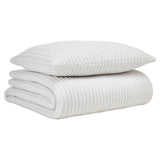 Charlton Cotton Jersey Channel Quilt by Orchids Lux Home - Melange Off-White View 5