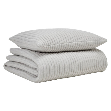 Charlton Cotton Jersey Channel Quilt by Orchids Lux Home - Melange Mist View 5