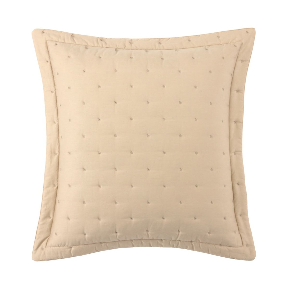 Euro Sham - Yves Delorme Triomphe Quilted Bedding in Dune - Organic Cotton Bedding