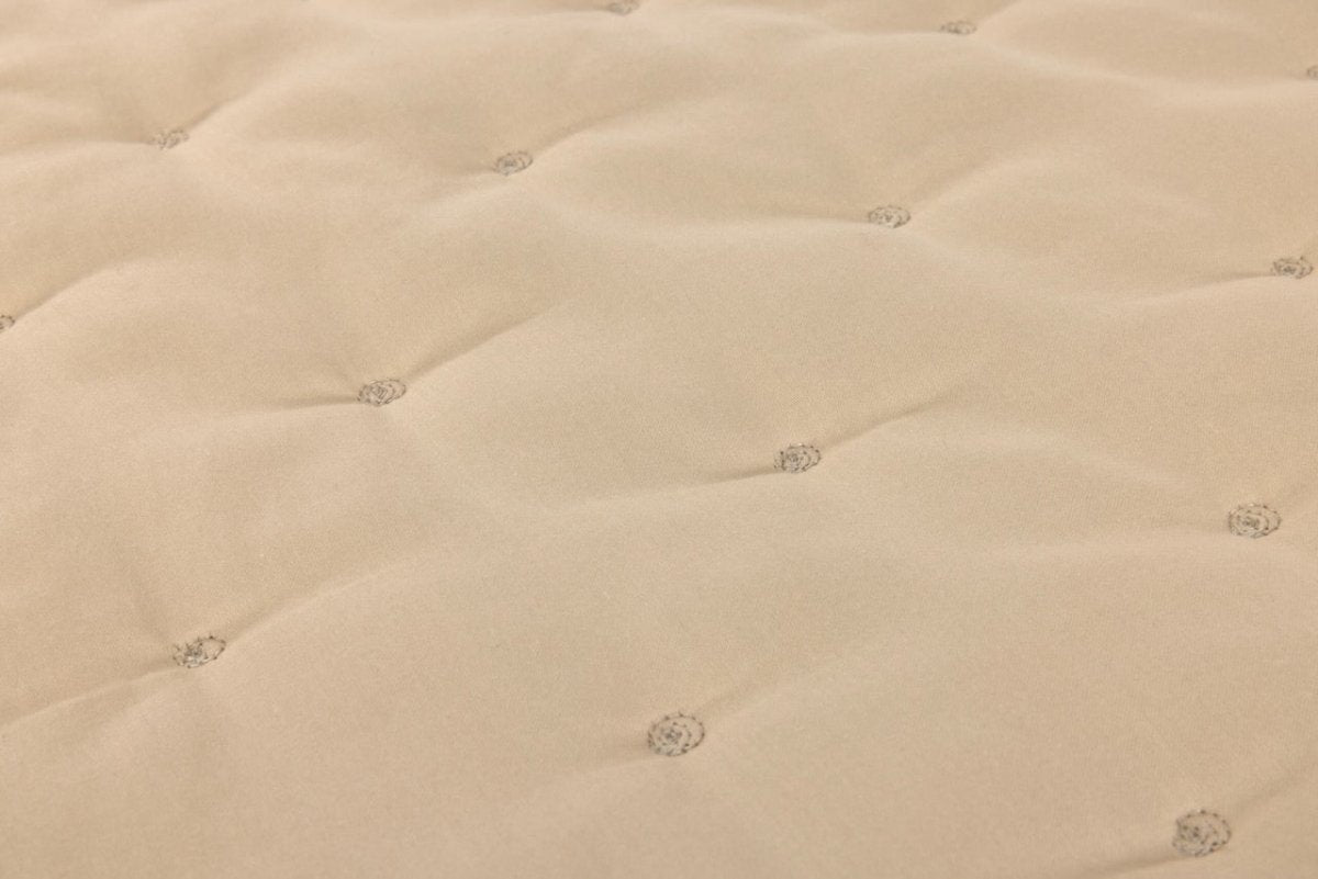 Quilting Detail - Yves Delorme Triomphe Quilted Bedding in Dune - Organic Cotton Bedding