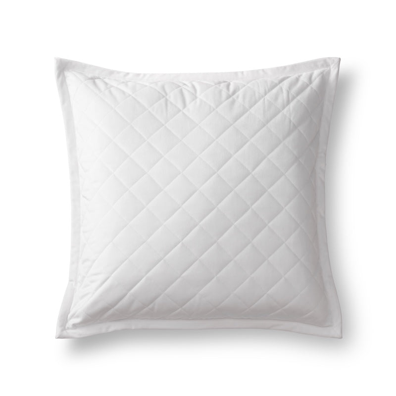 Ann Gish Euro Pillow from White Velvet Coverlet Set - Fig Linens and Home - Art of Home Collection