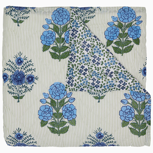 Bipin Lapis Quilt by John Robshaw at Fig Linens and Home - 1
