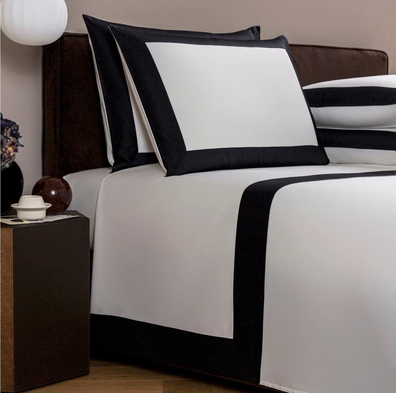 Frette Bedding - Bold Black Sheet Sets at Fig Linens and Home