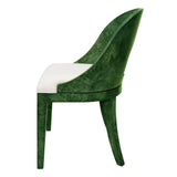 Worlds Away Rafferty Emerald Burl Wood Chair at Fig Linens and Home - Side