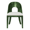 Worlds Away Rafferty Emerald Burl Wood Chair at Fig Linens and Home - Front