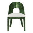 Worlds Away Rafferty Emerald Burl Wood Chair at Fig Linens and Home - Front