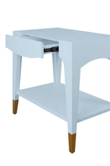Alternate View of End Table - Worlds Away Ronny Light Blue Side Table at Fig Linens and Home