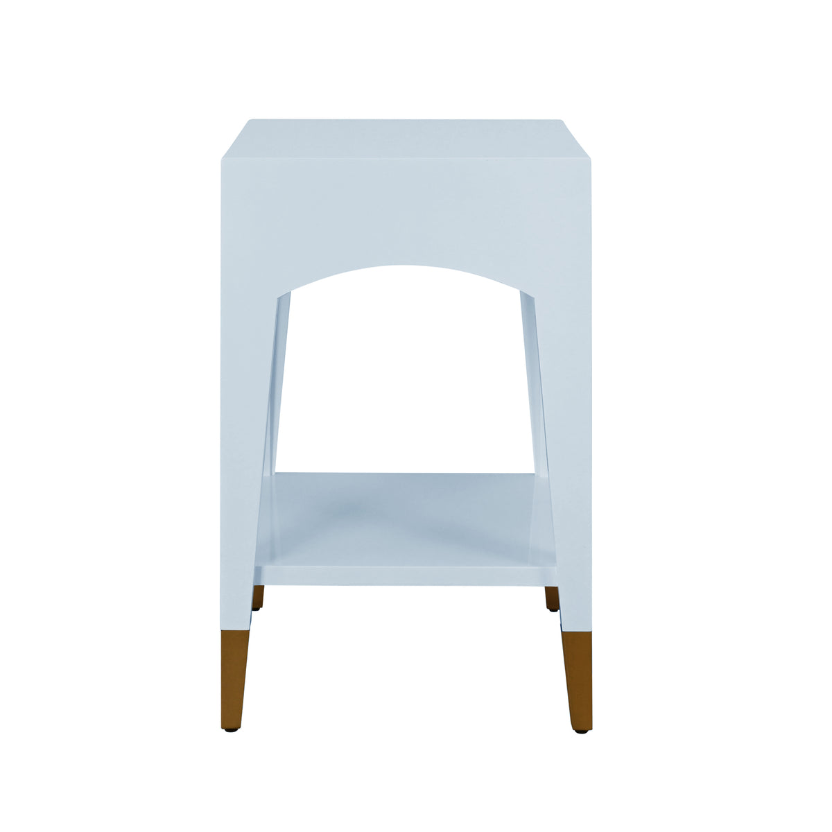 Side View of End Table - Worlds Away Ronny Light Blue Side Table at Fig Linens and Home
