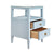 Roscoe Light Blue Side Table | Worlds Away Nightstand - Drawers Open View - Fig Linens and Home