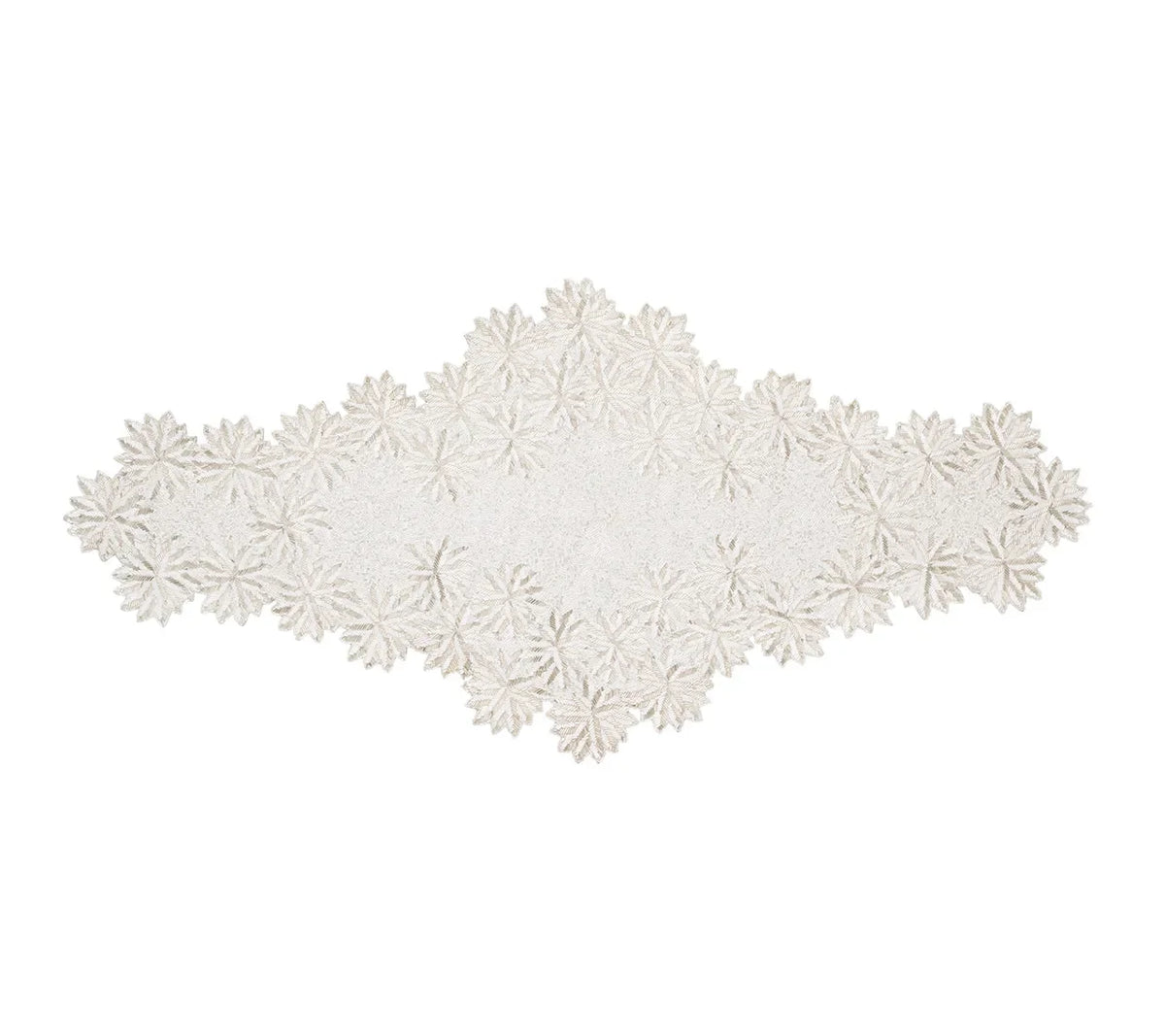 Winter Lace Silver/Crystal Table Runner | Kim Seybert at Fig Linens and Home