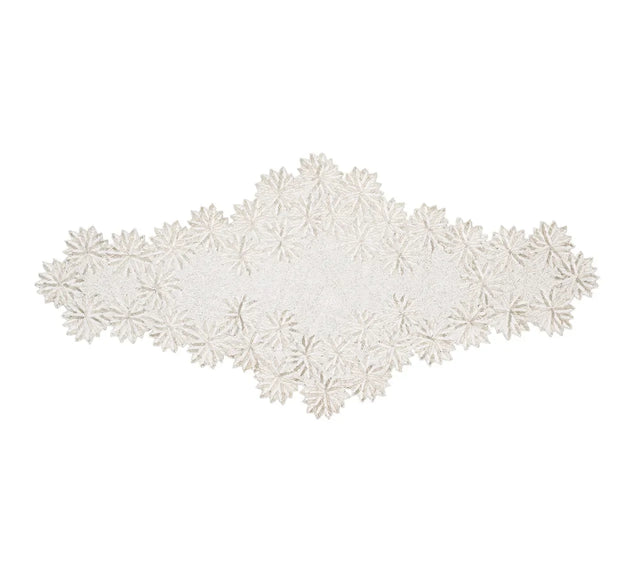 Winter Lace Silver/Crystal Table Runner | Kim Seybert at Fig Linens and Home