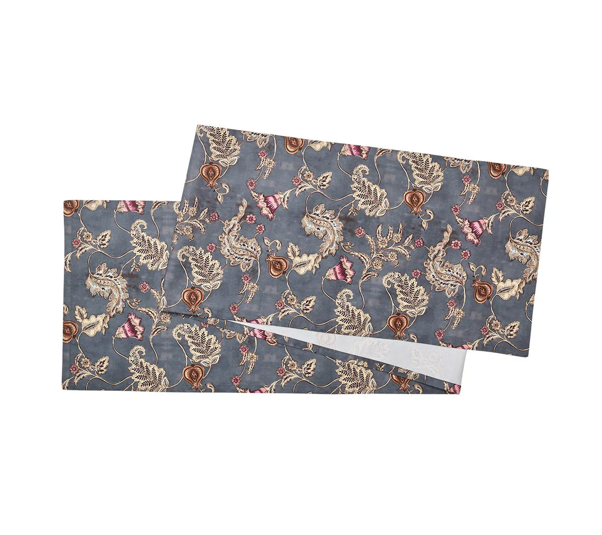 Paisley Vine Blue/Gray Table Runner | Kim Seybert at Fig Linens and Home