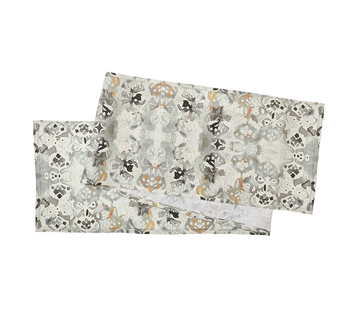 Giverny Natural/Gray Table Runner | Kim Seybert at Fig Linens and Home