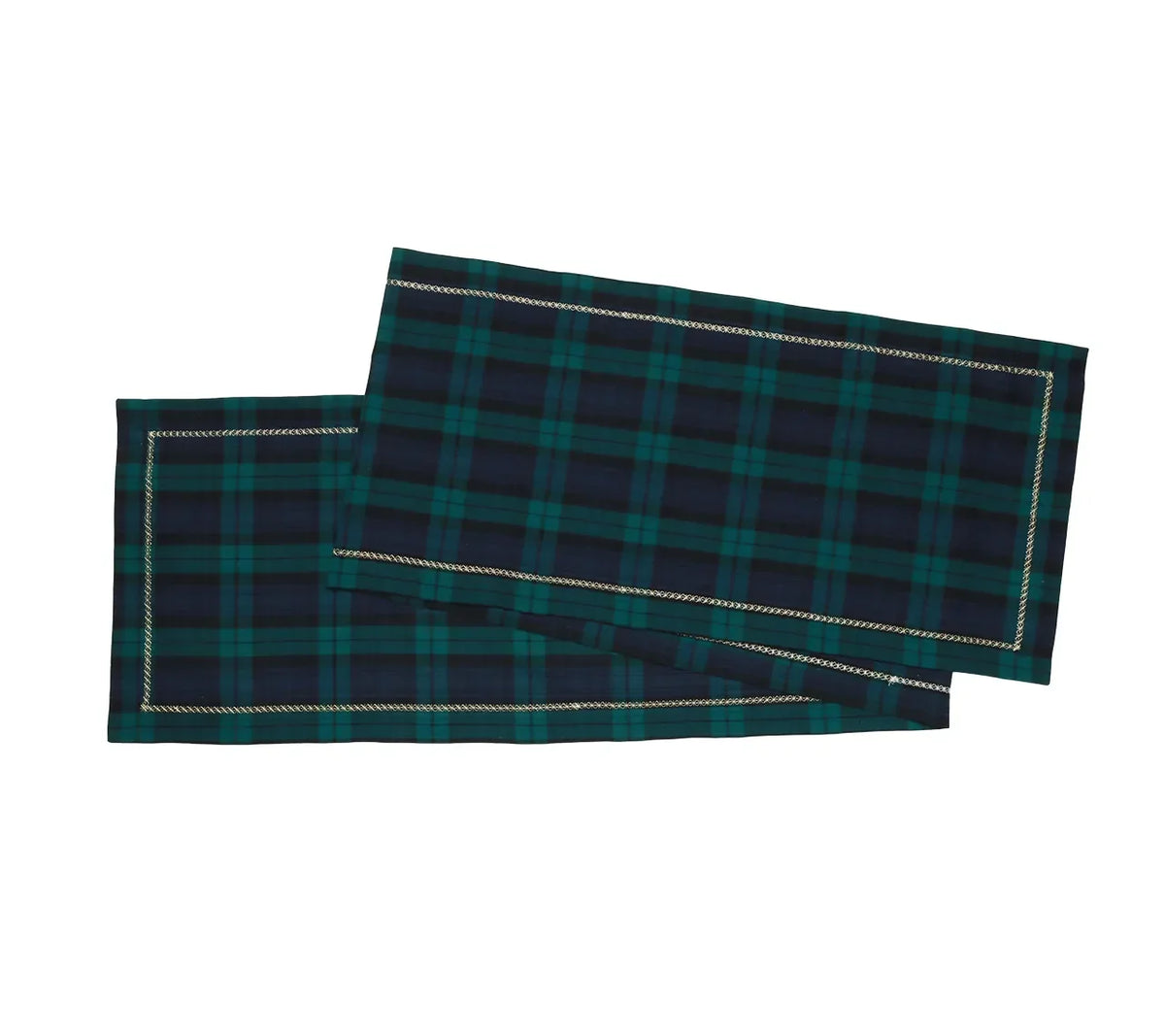 Watchplaid Blue/Green Table Runner | Kim Seybert at Fig Linens and Home