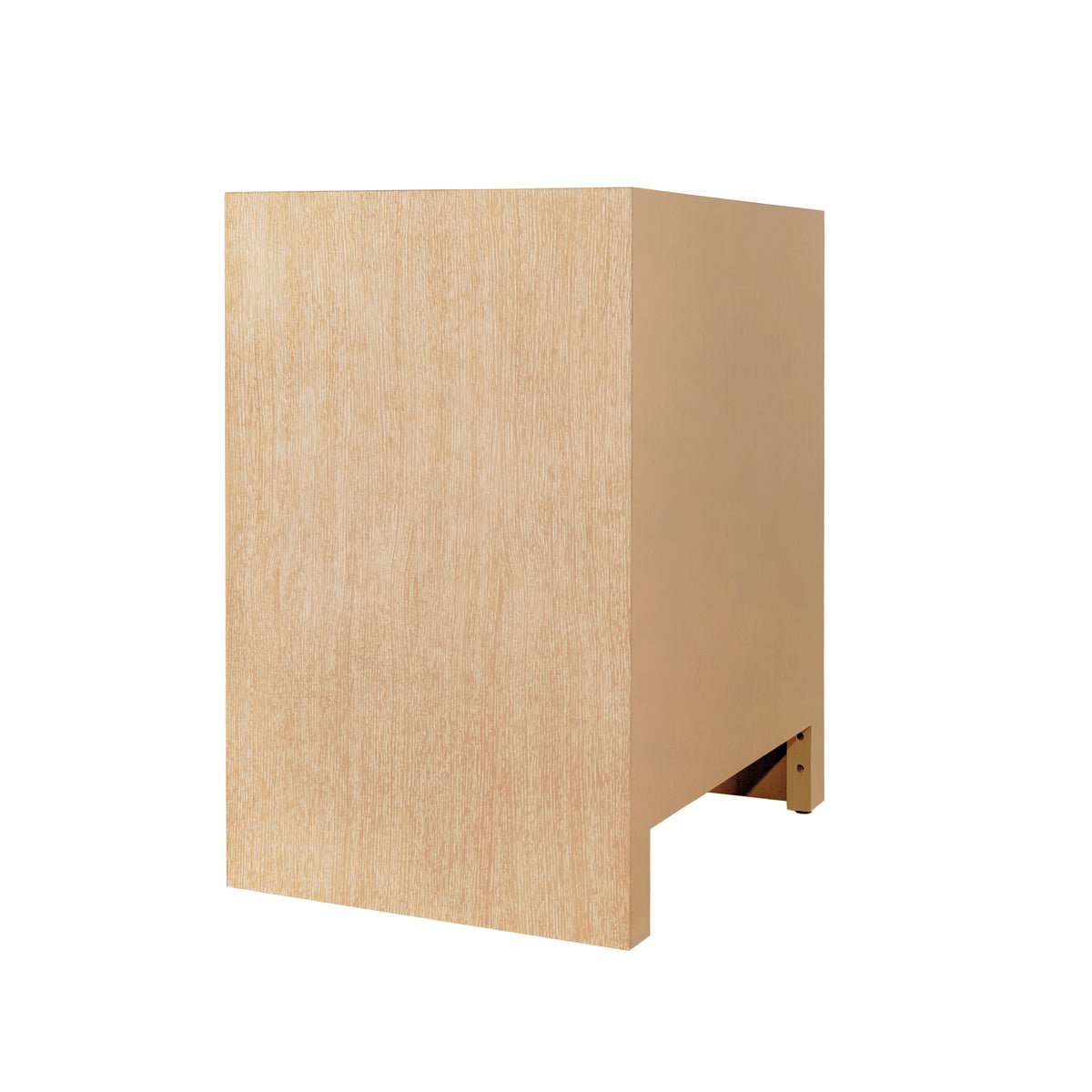 Ruth Cerused Oak One Door Cabinet with Cane Front by Worlds Away at Fig Linens and Home - Back View