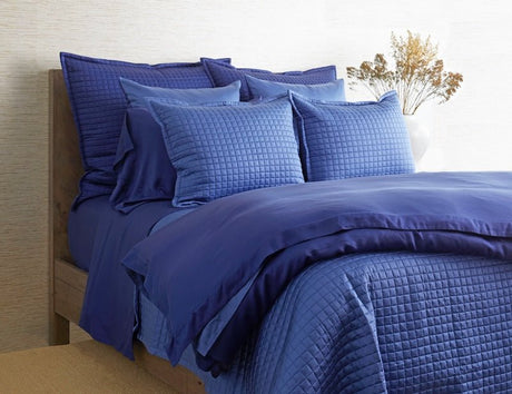 Angle Ready-to-bed 2.0 Duvet Navy/Periwinkle by Ann Gish at Fig Linens and Home