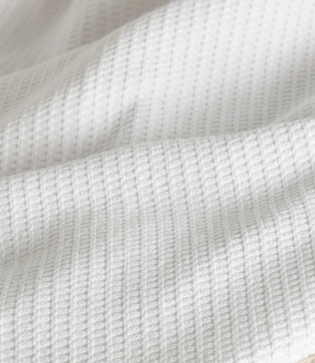 Peacock Alley Riviera Cotton Blanket - Detail Image of White Color - Fig Linens and Home 2
