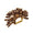 Royal Palm Napkin Ring in Brown & Gold Set of 4 by Kim Seybert at Fig Linens and Home
