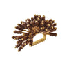 Royal Palm Napkin Ring in Brown & Gold Set of 4 by Kim Seybert at Fig Linens and Home