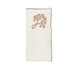 Royal Palm Napkin in White & Brown Set of 4 by Kim Seybert at Fig Linens and Home - Folded