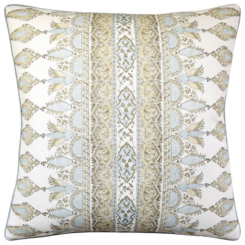 Akola Stripe Beige Throw Pillow by Ryan Studio at Fig Linens and Home