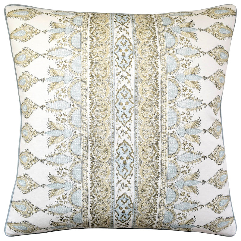 Akola Stripe Beige Throw Pillow by Ryan Studio at Fig Linens and Home