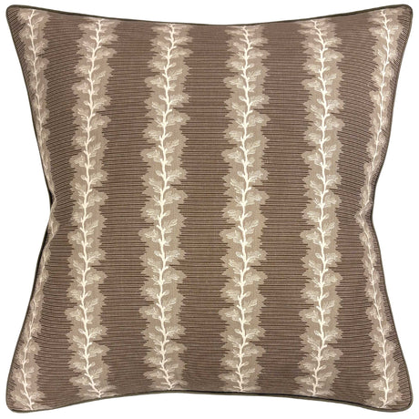 French Stripe Brown Decorative Pillow by Ryan Studio at Fig Linens and Home