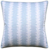 French Stripe Spa Blue Decorative Pillow by Ryan Studio at Fig Linens and Home
