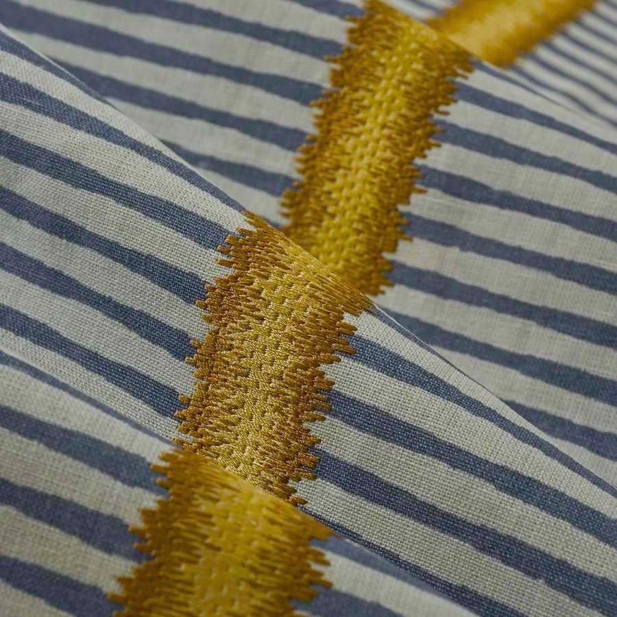 Fabric Swatch of Throw Pillow - Frenzy Stripe Blue Ridge Decorative Pillow - Ryan Studio Stroheim Fabrics