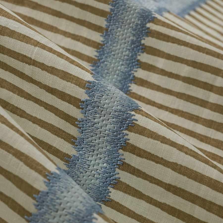 Fabric Swatch of Throw Pillow - Frenzy Stripe Saddle Decorative Pillow - Ryan Studio Stroheim Fabric
