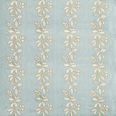 Vertical Repeat of Barbara Barry Ojai Ginger Flower Celeste Fabric used for Pillows